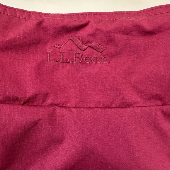 LL Bean wine black womens nylon soft shell zip front windbreaker jacket Large - Picture 7 of 9